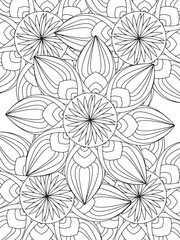 All these designs are hand-drawn and unique 
Flower Beautiful black and white illustration for adult coloring book,
This is a printable Beautiful Zentangle Coloring page for KDP Interior, POD products