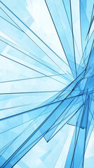 Fototapeta premium Abstract blue and white geometric pattern.