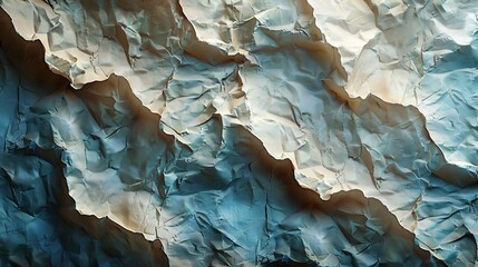 Crumpled paper texture deep creases and folds creating a dynamic and realistic surface perfect for vintage or distressed design projects seamless and highresolution