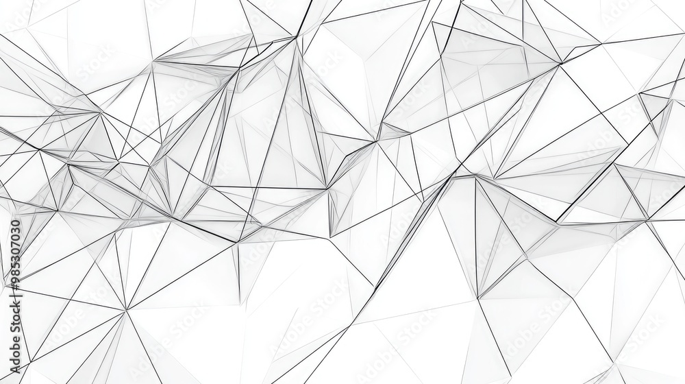 Poster low polygon triangular pattern background in a line art style
