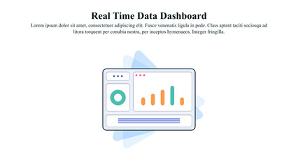 Illustration concept of real time data dashboard.