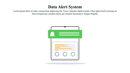 Illustration concept of data alert system.