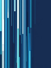 Abstract blue background featuring vertical lines and stripes in a line art illustration