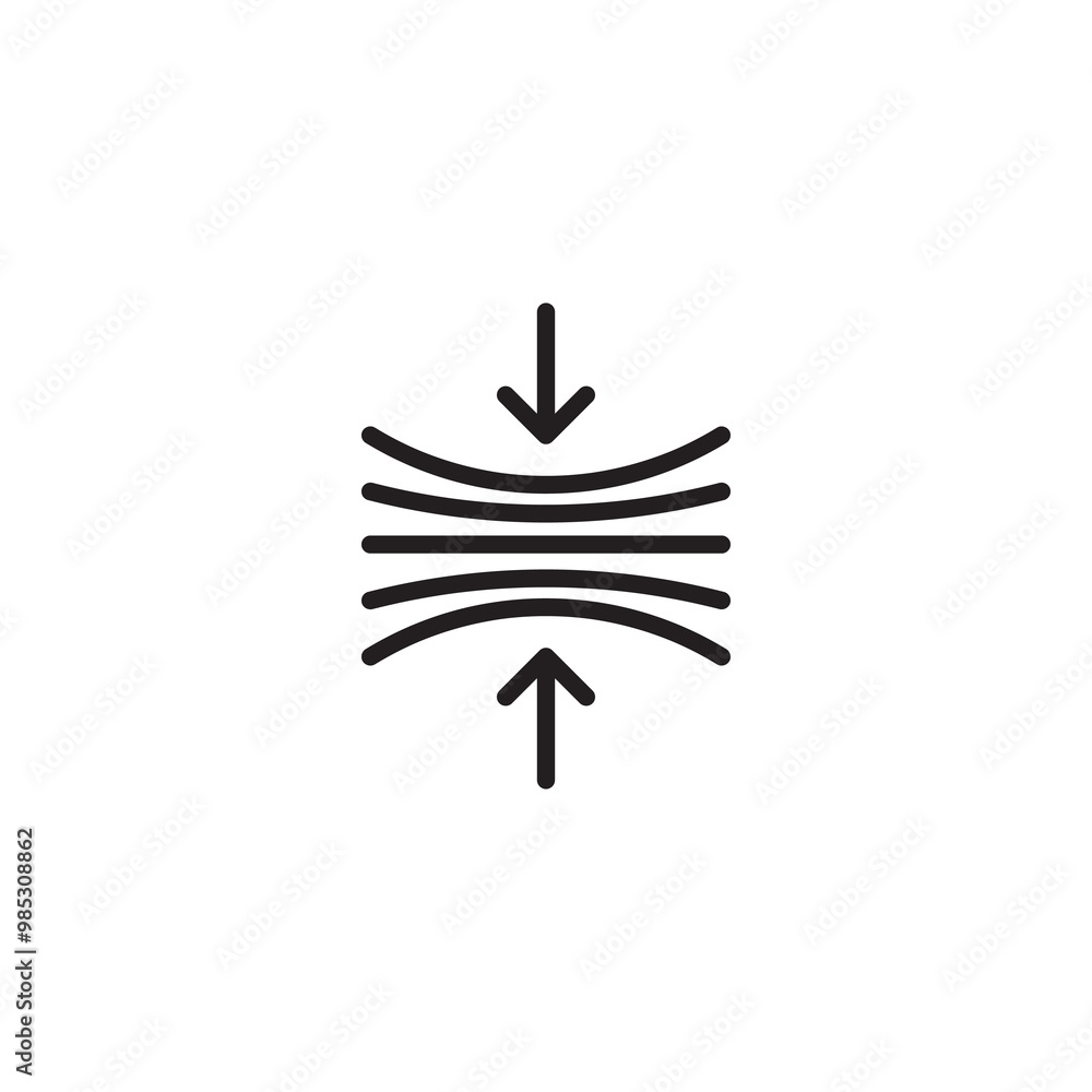 Aufkleber compress line icon. vector flat black simple illustration for web and app..eps