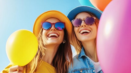 Celebrating Love and Diversity Joyful LGBTQ Couple Embracing Individuality and Adventure Together - Colorful Moments of Laughter and Strong Partnership