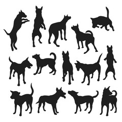 Howling dog silhouette illustration, Pet vector