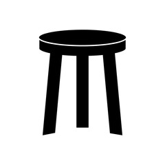 stool icon vector, wooden chair trendy style illustration for web and app..eps