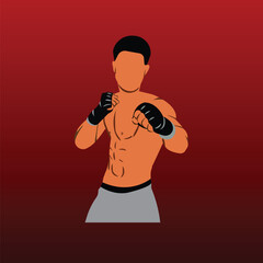 Boxer Drawing Asset Vector Illustration