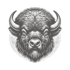 bison vector illustration