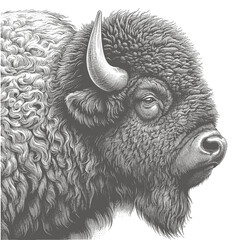 bison vector illustration