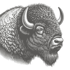 bison vector illustration