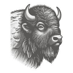 bison vector illustration