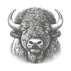 bison vector illustration