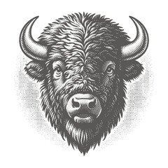 bison vector illustration