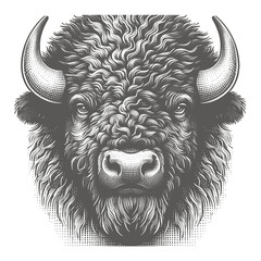 bison vector illustration
