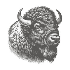 bison vector illustration