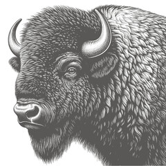 bison vector illustration © CROP MEDIA