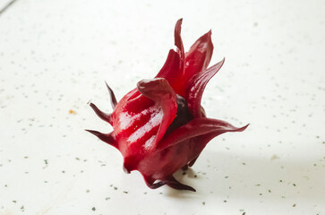 The Side View of a Sorrel Calyx