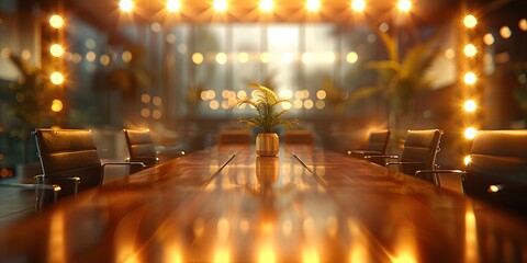 Meeting table in conference room for product display