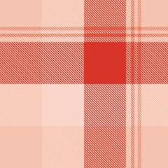 Red tartan plaid fabric seamless pattern of check background tartan with a textile fabric plaid texture. Tartan Scotland seamless plaid pattern vector. Retro background fabric.