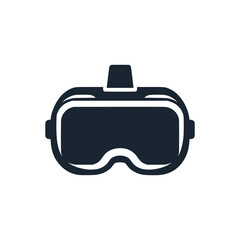 VR glasses technology logo vector illustration template design