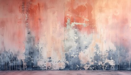 Peach and pink concrete wall texture background