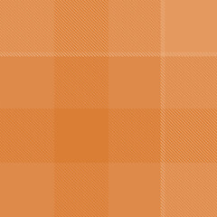 Orange tartan plaid fabric seamless pattern of check background tartan with a textile fabric plaid texture. Tartan Scotland seamless plaid pattern vector. Retro background fabric.