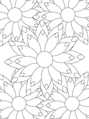 All these designs are hand-drawn and unique 
Flower Beautiful black and white illustration for adult coloring book,
This is a printable Beautiful Zentangle Coloring page for KDP Interior, POD products