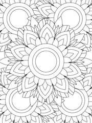 All these designs are hand-drawn and unique 
Flower Beautiful black and white illustration for adult coloring book,
This is a printable Beautiful Zentangle Coloring page for KDP Interior, POD products