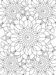 All these designs are hand-drawn and unique 
Flower Beautiful black and white illustration for adult coloring book,
This is a printable Beautiful Zentangle Coloring page for KDP Interior, POD products
