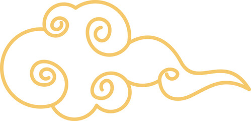 Fototapeta premium Chinese Cloud Outline