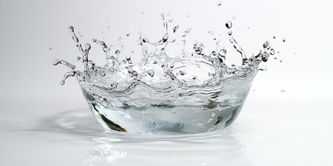 water exploding into thousands of droplets in a high-speed capture