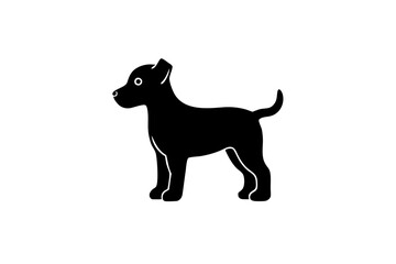 puppy silhouette vector icon