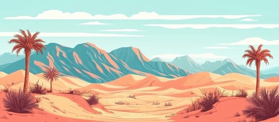 Obraz premium Dades Valley Landscape in a Desert Region