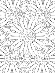 All these designs are hand-drawn and unique 
Flower Beautiful black and white illustration for adult coloring book,
This is a printable Beautiful Zentangle Coloring page for KDP Interior, POD products