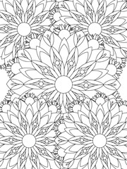 All these designs are hand-drawn and unique 
Flower Beautiful black and white illustration for adult coloring book,
This is a printable Beautiful Zentangle Coloring page for KDP Interior, POD products