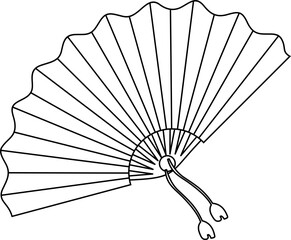 Chinese Fan Outline