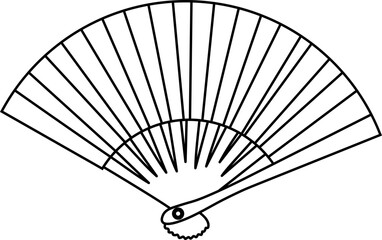 Chinese Fan Outline