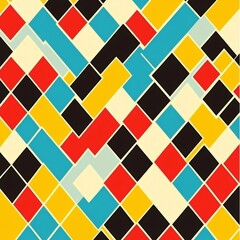Colorful geometric abstract design pattern.