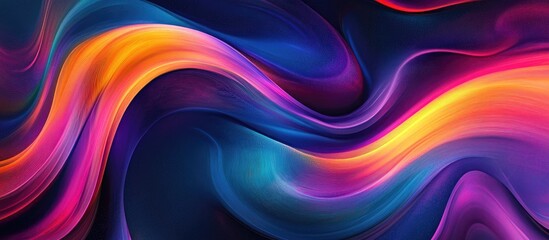 Obraz premium Surreal 2d background featuring flowing wavy lines