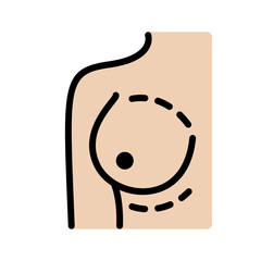 Breast augmentation icon