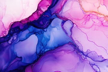 Fototapeta premium Vibrant Alcohol Ink Artwork Blue Creative Design Psychedelic Urban Aesthetic Data Inspired Handcrafted Fabric Imaginative Malfunction Purple Artistic Illustration Pink Vibrant Alcohol Ink