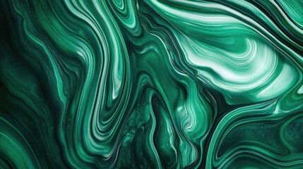 Fototapeta premium Abstract digital background featuring creative curved lines with a malachite motif Illustration