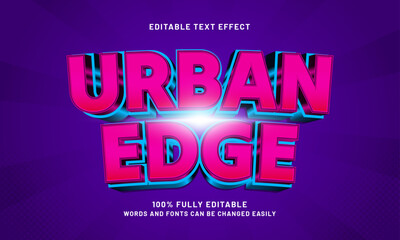 urban edge editable text effects with a simple and modern theme