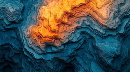 Abstract Blue & Orange Texture