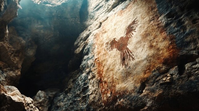 Ancient Bird Painting.
