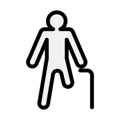 Amputated leg icon