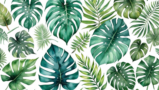  hand card dding greeting tropic template tropical illustration summertime birthday invitation dense holyday banner may motif jungle used leaves painted greeting watercolor tree greeting decoration - Powered by Adobe