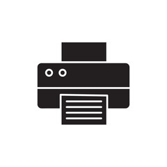 Printer icon vector, simple flat black trendy style illustration for web and app..eps