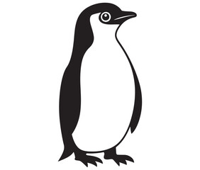 Obraz premium Cute penguin silhouette vector